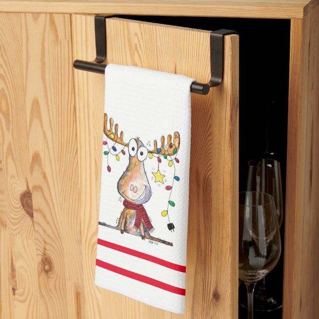 Niedlicher Whimsischer Weihnachtsschlamm Geschirrtuch (Drittel gefaltet)
