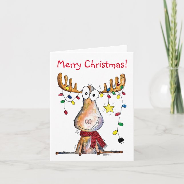 Niedlicher Whimsischer Weihnachtsschlamm Karte (Vorderseite)