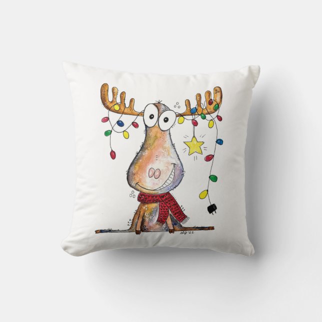 Niedlicher Whimsischer Weihnachtsschlamm Kissen (Vorderseite)
