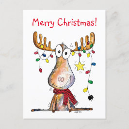 Niedlicher Whimsischer Weihnachtsschlamm Postkarte