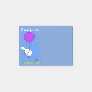 Niedlicher whimsisischer Cartoon post es notiert Post-it Klebezettel