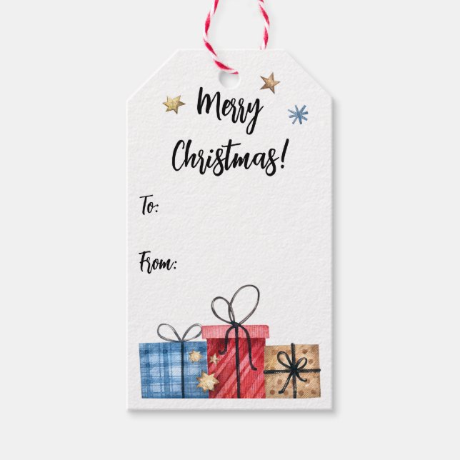 Niedlicher Whimsy Weihnachten gibt Sterne zu ab Geschenkanhänger (Vorderseite)
