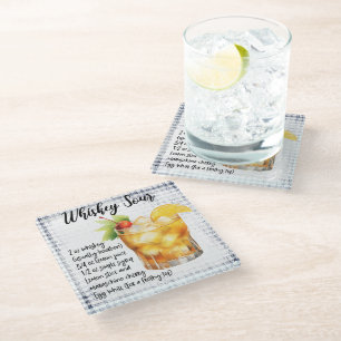 Niedlicher Whiskey Sauberer Cocktail Rezept Glasuntersetzer