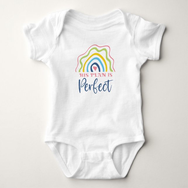 Niedlicher White Baby Bodysuit Strampler (Vorderseite)
