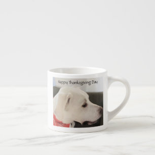 Niedlicher White Puppy Dog Erntedank Espresso Tass Espressotasse