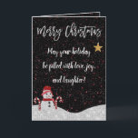 Niedlicher White Red Snowman Night Sky Glitzer Wei Karte<br><div class="desc">Die Weihnachtsgrüßkarte zum Thema Schneemann ist ein sehr niedliches und cooles Design für Ihr Urlaubspapier. Hier finden Sie ein Imitat mit einem weißen Schneemann aus Glitzer, der mit einem roten Hut und Schal neben zwei Bonbons auf weißem Glitzer besticht. Der Himmel zeigt ein rot-weißes Sternmuster auf einem schwarzen Nachthimmel. Die...</div>
