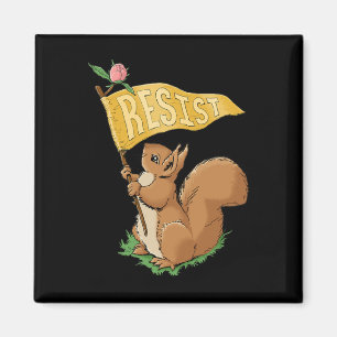 Niedlicher Widerstand Eichhörnchen Anti-trump Magnet