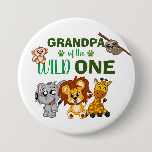 Niedlicher Wilder ein Jungle Safari Zoo Tierpark O Button