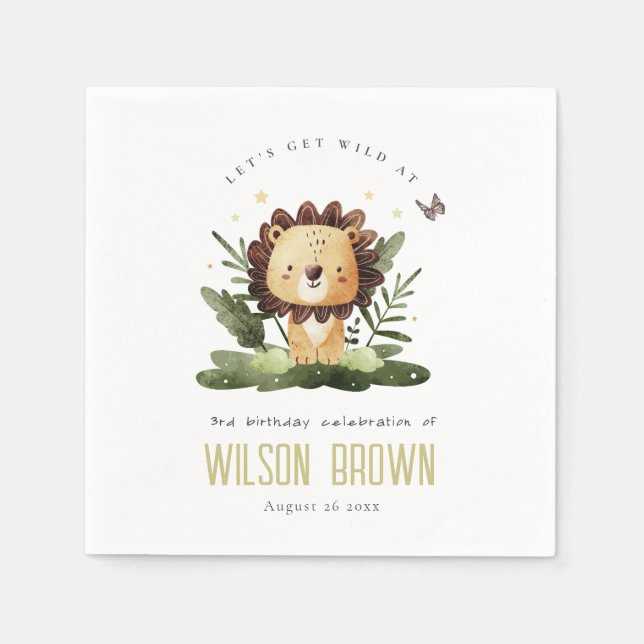 Niedlicher Wilder tropische Dschungel Serviette (Vorderseite)