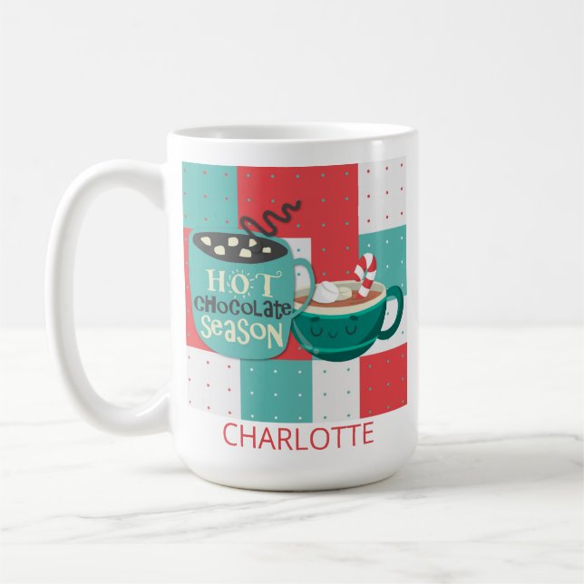 Niedlicher Winter Heiße Schokolade Saison Kakao Kaffeetasse (Links)