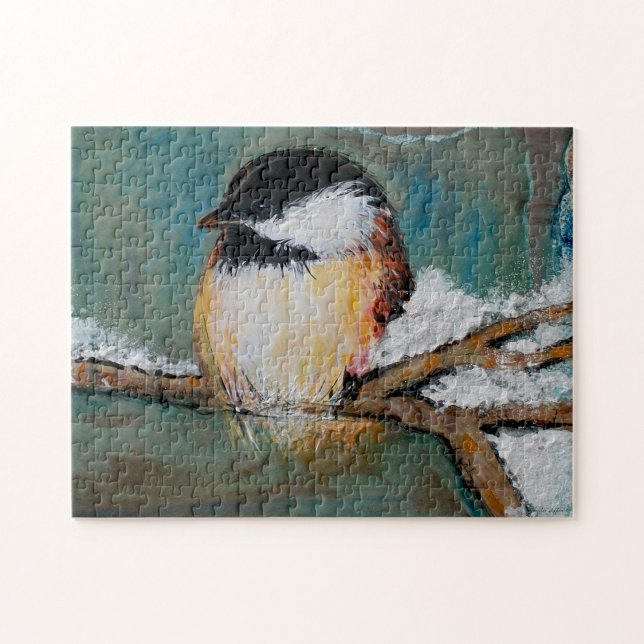 Niedlicher Wintergarten (Cute Winter Chickadee Art Jigsaw Puzzle from Jenn's Emporium. )