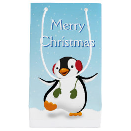 Niedlicher Winterpinguin Kleine Geschenktasche Kleine Geschenktüte