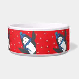 Niedlicher Winterpinguin Napf