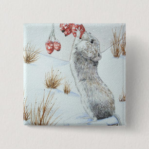 Niedlicher Winterschneebad Button