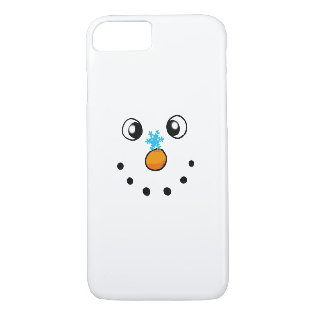 niedlicher Wintersnowman und -schneeflocke Case-Mate iPhone Hülle (Rückseite)