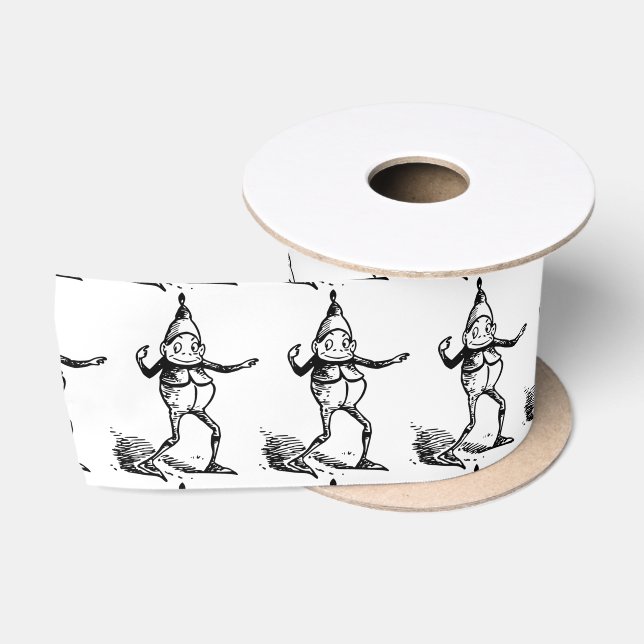 Niedlicher Winterurlaub Elf Gnome Thunder_Cove Satinband (Spule)