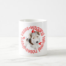 Niedlicher Wire Fox Terrier Hund, schlampige Küsse