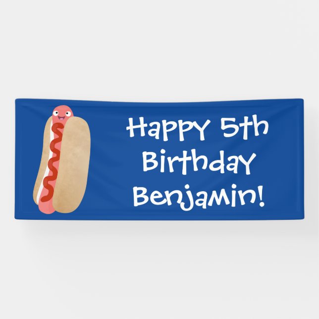 Niedlicher Witzhund Weiner Cartoon Banner (Horizontal)
