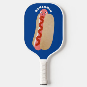 Niedlicher Witzhund Weiner Cartoon Pickleball Schläger