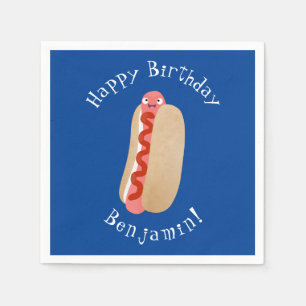 Niedlicher Witzhund Weiner Cartoon Serviette