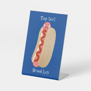 Niedlicher Witzhund Weiner Cartoon Sockelschild