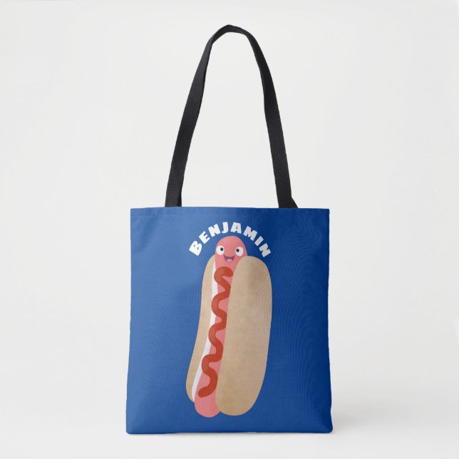 Niedlicher Witzhund Weiner Cartoon Tasche (Vorderseite)