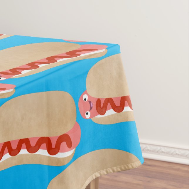 Niedlicher Witzhund Weiner Cartoon Tischdecke (Beispiel)