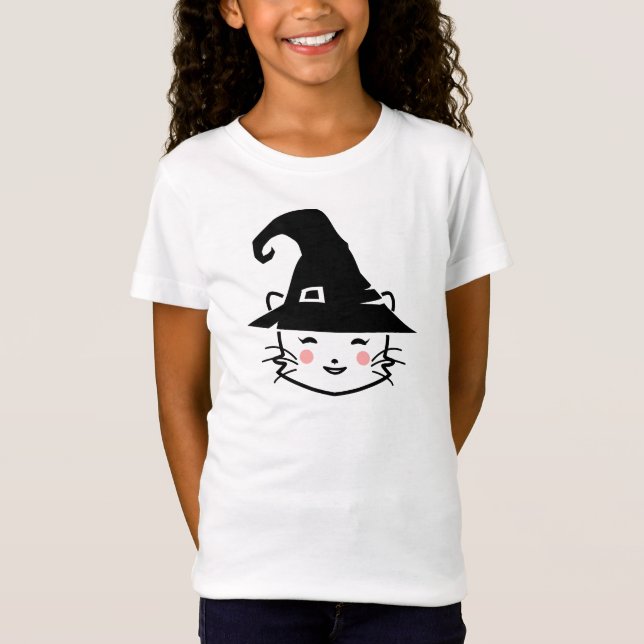 Niedlicher Wizard Chat T-Shirt (Vorderseite)