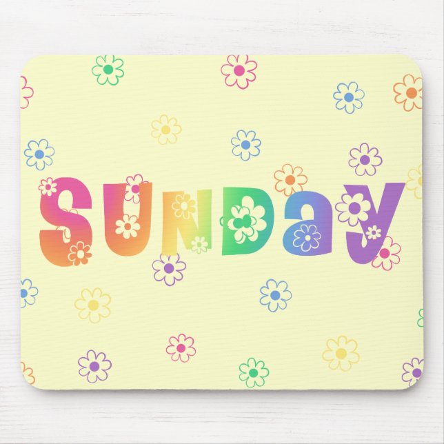 Niedlicher Wochentag Mousepad (Vorne)