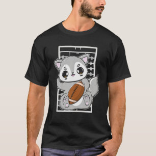 Niedlicher Wolf mit Fußball für Mittelwache und Ta T-Shirt