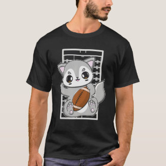 Niedlicher Wolf mit Fußball für Mittelwache und Ta T-Shirt