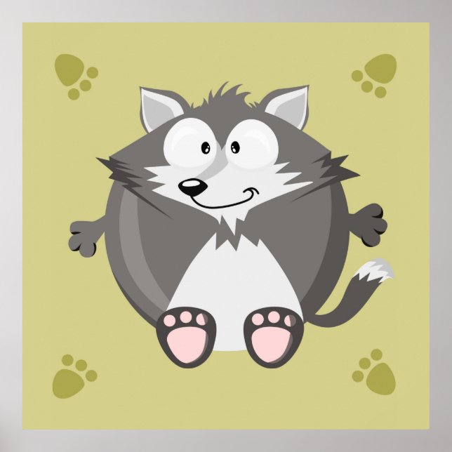 Niedlicher Wolf Poster (Vorne)