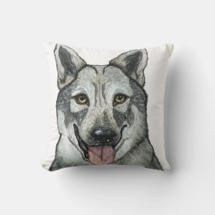 Niedlicher Wolf Wildlife Nature Portrait Kissen