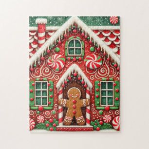 Niedlicher, wunderlicher Lebkuchenmann und -haus