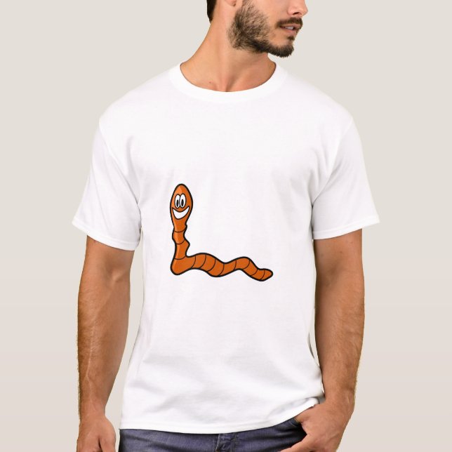 Niedlicher Wurm T-Shirt (Vorderseite)
