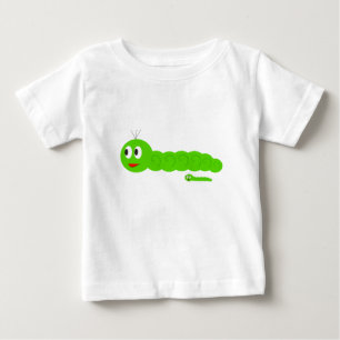 Niedlicher Wurm-Vater und Sohn Baby T-shirt