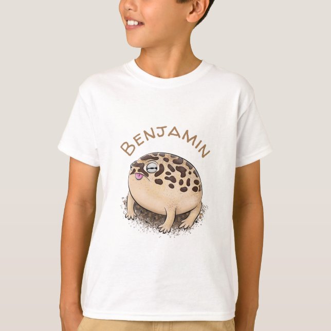 Niedlicher Wüstenfrosch Cartoon T-Shirt (Vorderseite)