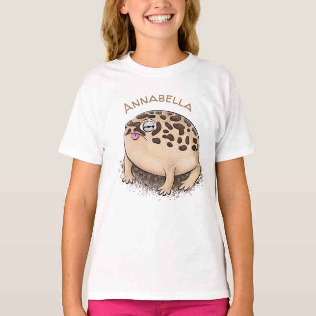 Niedlicher Wüstenfrosch Cartoon T-Shirt (Vorderseite)