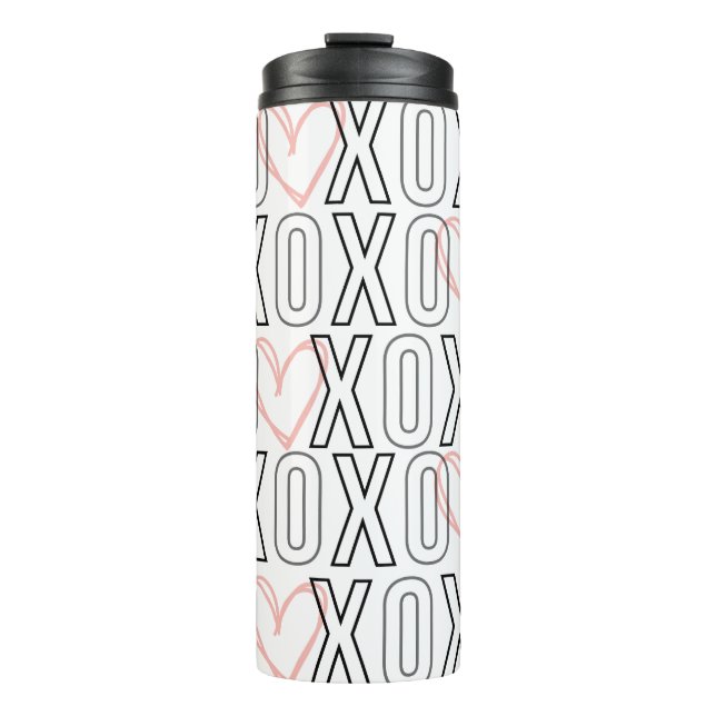 Niedlicher XOXO Valentinstag Thermosbecher (Vorderseite)