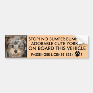 NIEDLICHER YORKIE AUTOAUFKLEBER (KEIN