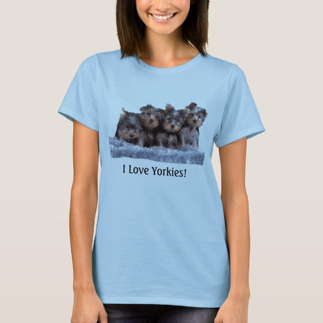 Niedlicher Yorkie Welpen-T - Shirt (Vorderseite)