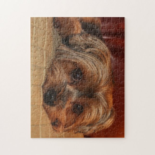 Niedlicher Yorkshire-Terrierhund, yorkie (Vertikal)