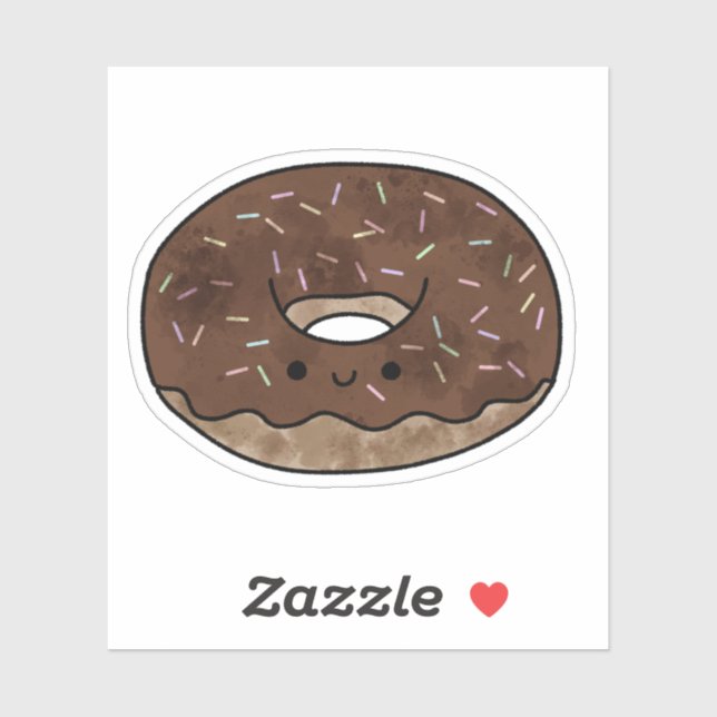 Niedlicher Yummy Donut Aufkleber (Blatt)
