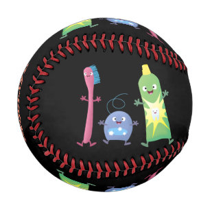 Niedlicher Zahnbürste Zahnpasta-Cartoon Baseball