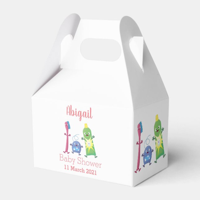 Niedlicher Zahnbürste Zahnpasta-Cartoon Geschenkschachtel (Vorderseite)
