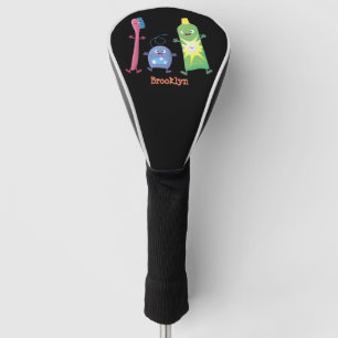 Niedlicher Zahnbürste Zahnpasta-Cartoon Golf Headcover