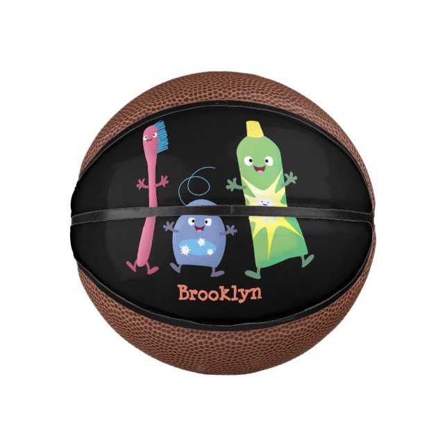 Niedlicher Zahnbürste Zahnpasta-Cartoon Mini Basketball (Vorderseite)