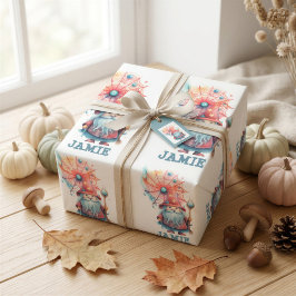Niedlicher Zaubertrick oder Halloween-Bonbons beha Geschenkpapier