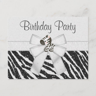 Niedlicher Zebra, Druckbogen u. Einladung