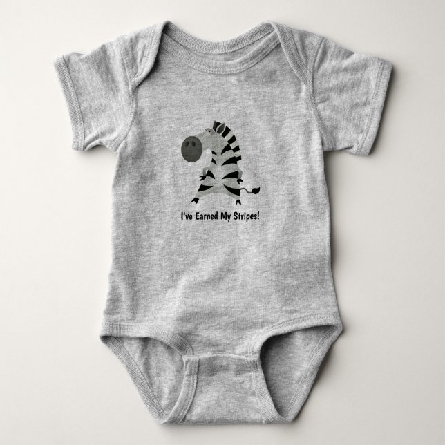 Niedlicher Zebra: Ich habe meine Streifen Baby Strampler (Vorderseite)